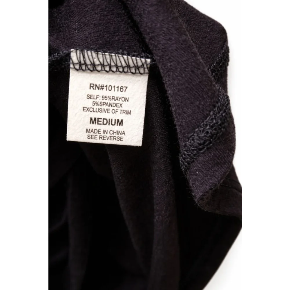 Cha Cha Vente Boho Crochet Off Shoulder Top Black Colorful Trim Medium Festival - Picture 5 of 6